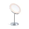 Spejl med belysning MASUA IP44 - 3X ZOOM 3-fold, rund, CCT Switch, med stik, justerbar IP44 / IP20, chrom 