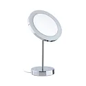 Spejl med belysning MASUA IP44 - 3X ZOOM 3-fold, rund, CCT Switch, med stik, justerbar IP44 / IP20, chrom 