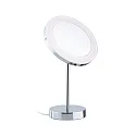 Spejl med belysning MASUA IP44 - 3X ZOOM 3-fold, rund, CCT Switch, med stik, justerbar IP44 / IP20, chrom 