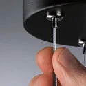 Paulmann pendant suspension VOLEA 3-fold, adjustable, black, silver