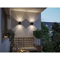 Udendørs wall luminaire THARIN up / down, firkantet, justerbar IP44, sort 