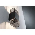 Udendørs wall luminaire THARIN up / down, firkantet, justerbar IP44, sort 