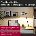 Paulmann Bordlampe ODILA tunable white, justerbar, med touch-dæmper, ringform IP20, dæmpbar