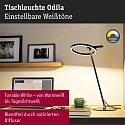 Paulmann Bordlampe ODILA tunable white, justerbar, med touch-dæmper, ringform IP20, dæmpbar