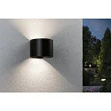 battery wall luminaire NYORA UP&DOWN round IP44, black 