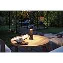 Paulmann Batteri bordlampe ONZO med USB tilslutning, med touch-dæmper IP44, blank, sort dæmpbar