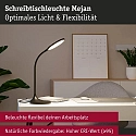 Paulmann Bordlampe MEJAN justerbar, med touch-dæmper, sort mat dæmpbar