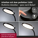 Paulmann Bordlampe MEJAN justerbar, med touch-dæmper, sort mat dæmpbar