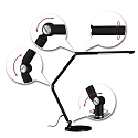 Paulmann Bordlampe FLEXBAR CCT Switch, justerbar, med touch-dæmper IP20, sort dæmpbar