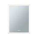 Spejl med belysning MIRRA LED 60 X 80CM / HIGH firkantet, CCT Switch, med touch-dæmper, med varmefunktion IP44, hvid dæmpbar