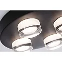 Paulmann ceiling luminaire KAME Ø 250MM 4 flames, round, switchable IP44, mat, signal black 