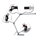 Paulmann Bordlampe FLEXBAR CCT Switch, justerbar, med touch-dæmper IP20, sølv mat dæmpbar