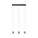 Paulmann Pendel ALDAN LED up / down, 3-flammer, aluminium børstet, sort dæmpbar