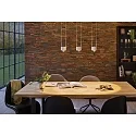 Paulmann Pendel ALDAN LED up / down, 3-flammer, aluminium børstet, sort dæmpbar