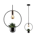 Paulmann Pendel NEORDIC URBAN JUNGLE TASJA E27 IP20, kobber, sort dæmpbar