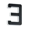 Paulmann solar house number light with accumulator, indirect IP44, black, white matt 