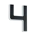 Paulmann Solar husnummer lys med batteri, indirekte IP44, sort, hvid mat 