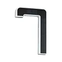 Paulmann Solar husnummer lys med batteri, indirekte IP44, sort, hvid mat 