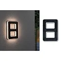 Paulmann solar house number light with accumulator, indirect IP44, black, white matt 