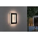 Paulmann Solar husnummer lys med batteri, indirekte IP44, sort, hvid mat 