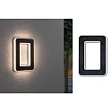 Paulmann Solar husnummer lys med batteri, indirekte IP44, sort, hvid mat 