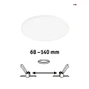 Paulmann Indbygningslampe VARIFIT VENULA EDGE IP44, hvid dæmpbar 12W 1100 | 1600lm 4000K CRI >80