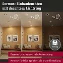 Paulmann recessed luminaire SORMUS round, set of 1 IP65, black matt  6,5W 560lm 3000K 100° 100° CRI >80