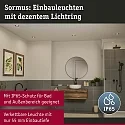 Paulmann recessed luminaire SORMUS round, set of 1 IP65, black matt  6,5W 560lm 3000K 100° 100° CRI >80