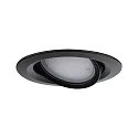 Paulmann Indbygningslampe NOVA PLUS COIN LED svingbar LED IP65, sort mat dæmpbar 6W 470lm 2700K CRI 80-89