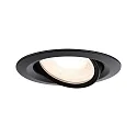 Indbygningslampe NOVA PLUS svingbar GU10|GU5,3 IP65, sort mat dæmpbar