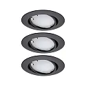 Paulmann Indbygningslampe BASE COIN LED svingbar, sæt med 3, RGBW, ZigBee styrbar LED IP20