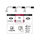 Paulmann LED lyskilde COIN NOVA PLUS sæt med 3 Coin 6W 470lm 2700K 100° CRI >80 dæmpbar