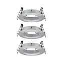 Paulmann Set of 3 Recessed luminaire CHOOSE, fixed, IP44, 230V, max. 3x 10W Ø5.1cm, alu turned