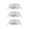Paulmann Set of 3 Recessed luminaire CHOOSE, swivelling, IP23, 230V, max. 3x 10W Ø5.1cm, white matt