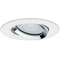 Paulmann Paulmann Indbygningslampe LED Nova, IP65, rund, hvid/chrom, sæt af 1 drejelig, 7W GU10