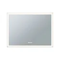 Spejl med belysning MIRRA LED 80 X 60CM / WIDE firkantet, CCT Switch, med touch-dæmper, med varmefunktion IP44, hvid dæmpbar