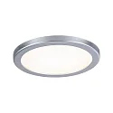 LED Recessed Panel AERO VariFit, round, IP44, Ø 23cm, 18W 3000K, chrome matt