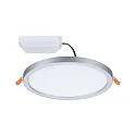 Paulmann LED Recessed Panel AERO VariFit DIM, round, IP44, Ø 17.5cm, 15W 3000K, 3-step dimmable, chrome matt