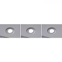 recessed luminaire CALLA swivelling, set of 3 IP65, chrome matt dimmable 5W 430 | 550lm 3000K 100° 100° CRI >80