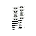 Paulmann recessed luminaire BASE swivelling, set of 10 GU10 IP20, brushed iron dimmable CRI >80