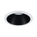 Paulmann Indbygningslampe COLE COIN LED stiv IP44, sort mat, hvid dæmpbar 6,5W 460lm 2700K 100° 100° CRI >80
