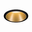 Recessed spot LED COLE IP44, fixed, incl. LED COIN Module, 230V, 6.5W 2700K460lm 100°, 3-step dimmable, black / gold matt