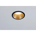 Paulmann Indbygningslampe COLE COIN LED stiv IP44, guld mat, sort dæmpbar 6,5W 460lm 2700K 100° 100° CRI >80