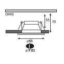 Paulmann Indbygningslampe COLE COIN LED stiv IP44, guld mat, hvid dæmpbar 6,5W 460lm 2700K 100° 100° CRI >80