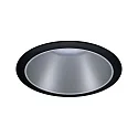 Paulmann Indbygningslampe COLE COIN LED stiv IP44, sort, sølv dæmpbar 6,5W 460lm 2700K 100° 100° CRI >80