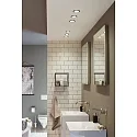 Paulmann Indbygningslampe COLE COIN LED stiv IP44, sort, sølv dæmpbar 6,5W 460lm 2700K 100° 100° CRI >80
