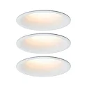 Indbygningslampe CYMBAL COIN LED stiv, Dim-To-Warm, sæt med 3 IP44, hvid mat dæmpbar 19,5W 440lm 2000-2700K 45° 45° CRI >80