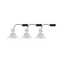 Paulmann Indbygningslampe CYMBAL COIN LED stiv, Dim-To-Warm, sæt med 3 IP44, hvid mat dæmpbar 19,5W 440lm 2000-2700K 45° 45° CRI >80