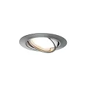 Paulmann Indbygningslampe BASE COIN svingbar, sæt med 3, omskiftelig IP20, jern børstet  15W 370lm 3000K 100° 100° CRI > 80
