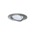 Paulmann Indbygningslampe BASE COIN svingbar, sæt med 3, omskiftelig IP20, jern børstet  15W 370lm 3000K 100° 100° CRI > 80